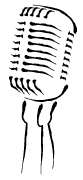 Illustration of a vintage microphone